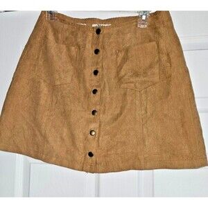 Wild Blue. Sadie Robertson Collection Brown Sueded Fabric Girls Skirt Sz M
